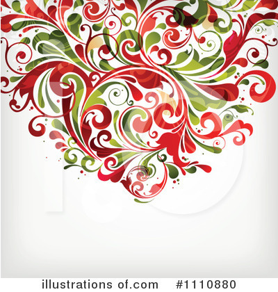 Royalty-Free (RF) Floral Background Clipart Illustration by OnFocusMedia - Stock Sample #1110880