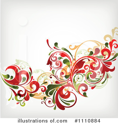 Royalty-Free (RF) Floral Background Clipart Illustration by OnFocusMedia - Stock Sample #1110884