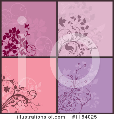 Royalty-Free (RF) Floral Background Clipart Illustration by KJ Pargeter - Stock Sample #1184025
