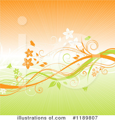 Floral Background Clipart #1189807 by KJ Pargeter