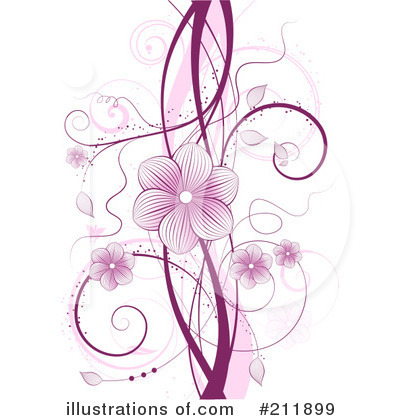 Royalty-Free (RF) Floral Background Clipart Illustration by KJ Pargeter - Stock Sample #211899