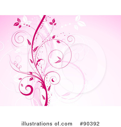 Royalty-Free (RF) Floral Background Clipart Illustration by KJ Pargeter - Stock Sample #90392