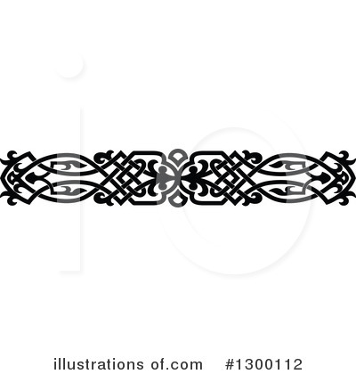 Royalty-Free (RF) Floral Border Clipart Illustration by Vector Tradition SM - Stock Sample #1300112
