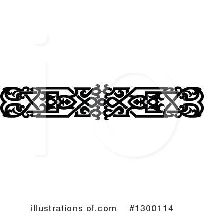 Royalty-Free (RF) Floral Border Clipart Illustration by Vector Tradition SM - Stock Sample #1300114