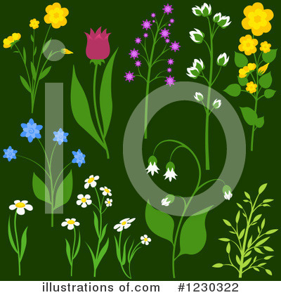 Royalty-Free (RF) Floral Clipart Illustration by dero - Stock Sample #1230322