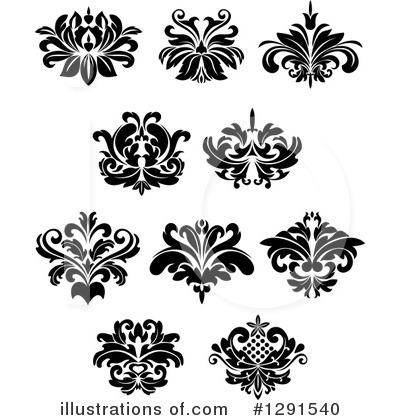 Flower Design Element Clipart #1291540 by Vector Tradition SM