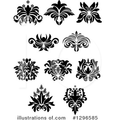 Flower Design Element Clipart #1296585 by Vector Tradition SM