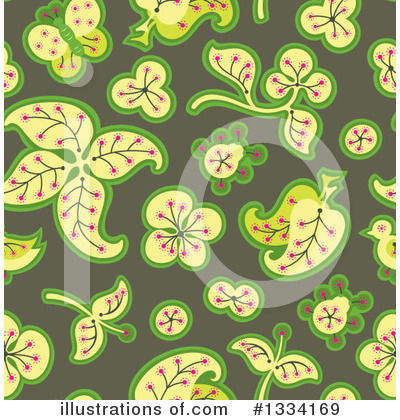Floral Background Clipart #1334169 by Cherie Reve
