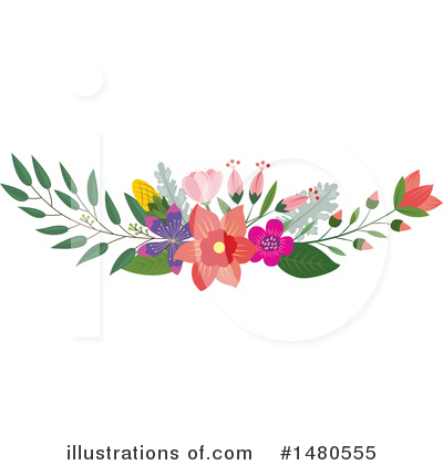 Floral Design Element Clipart #1480555 by Cherie Reve