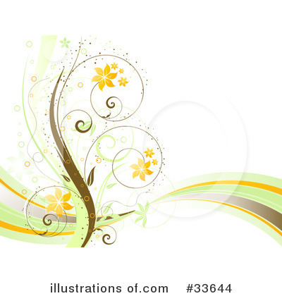 Royalty-Free (RF) Floral Clipart Illustration by KJ Pargeter - Stock Sample #33644