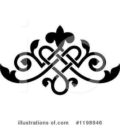 Royalty-Free (RF) Floral Design Element Clipart Illustration by Vector Tradition SM - Stock Sample #1198946