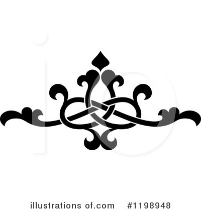Royalty-Free (RF) Floral Design Element Clipart Illustration by Vector Tradition SM - Stock Sample #1198948