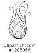 Floral Design Element Clipart #1285966 by Cherie Reve