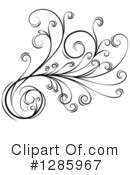 Floral Design Element Clipart #1285967 by Cherie Reve