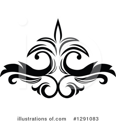 Royalty-Free (RF) Floral Design Element Clipart Illustration by Vector Tradition SM - Stock Sample #1291083