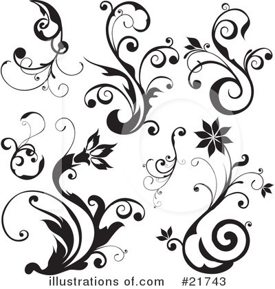 Royalty-Free (RF) Floral Elements Clipart Illustration by OnFocusMedia - Stock Sample #21743