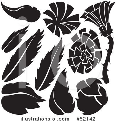 Royalty-Free (RF) Floral Elements Clipart Illustration by dero - Stock Sample #52142