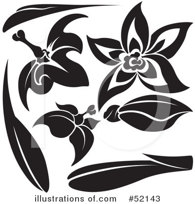 Royalty-Free (RF) Floral Elements Clipart Illustration by dero - Stock Sample #52143