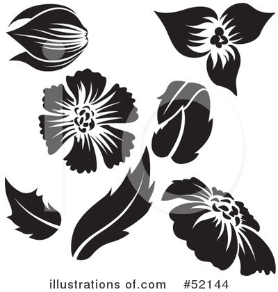 Royalty-Free (RF) Floral Elements Clipart Illustration by dero - Stock Sample #52144