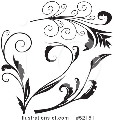 Royalty-Free (RF) Floral Elements Clipart Illustration by dero - Stock Sample #52151