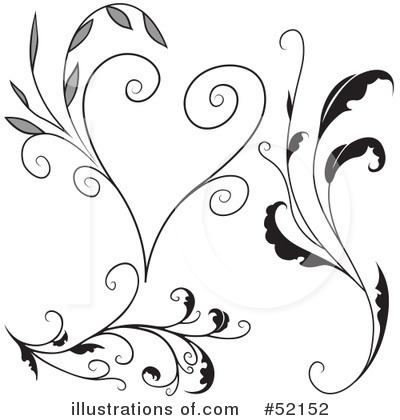 Royalty-Free (RF) Floral Elements Clipart Illustration by dero - Stock Sample #52152