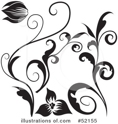 Royalty-Free (RF) Floral Elements Clipart Illustration by dero - Stock Sample #52155