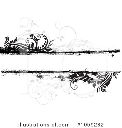 Royalty-Free (RF) Floral Grunge Clipart Illustration by KJ Pargeter - Stock Sample #1059282