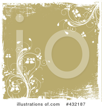 Royalty-Free (RF) Floral Grunge Clipart Illustration by KJ Pargeter - Stock Sample #432187