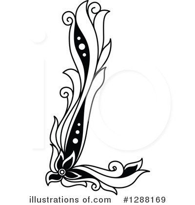 Royalty-Free (RF) Floral Letter Clipart Illustration by Vector Tradition SM - Stock Sample #1288169