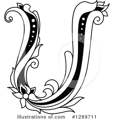 Royalty-Free (RF) Floral Letter Clipart Illustration by Vector Tradition SM - Stock Sample #1289711