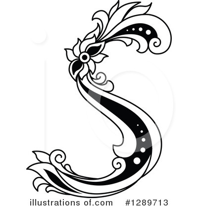 Royalty-Free (RF) Floral Letter Clipart Illustration by Vector Tradition SM - Stock Sample #1289713