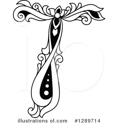 Royalty-Free (RF) Floral Letter Clipart Illustration by Vector Tradition SM - Stock Sample #1289714