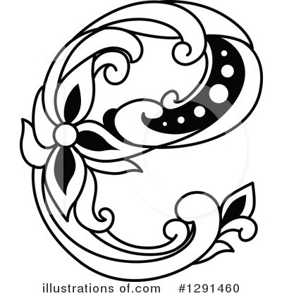 Royalty-Free (RF) Floral Letter Clipart Illustration by Vector Tradition SM - Stock Sample #1291460