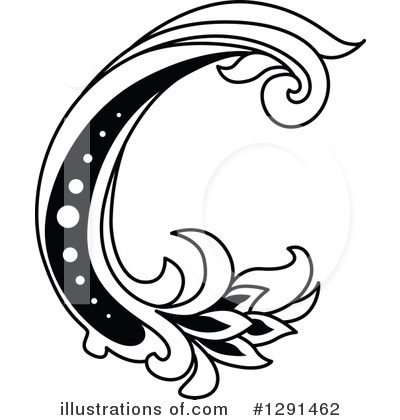 Royalty-Free (RF) Floral Letter Clipart Illustration by Vector Tradition SM - Stock Sample #1291462