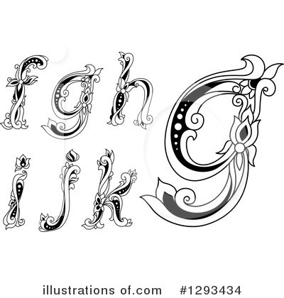Royalty-Free (RF) Floral Letter Clipart Illustration by Vector Tradition SM - Stock Sample #1293434