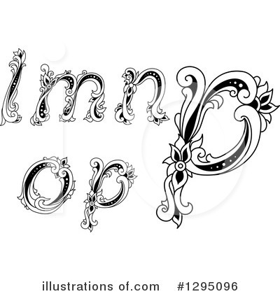 Royalty-Free (RF) Floral Letter Clipart Illustration by Vector Tradition SM - Stock Sample #1295096