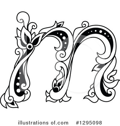 Royalty-Free (RF) Floral Letter Clipart Illustration by Vector Tradition SM - Stock Sample #1295098