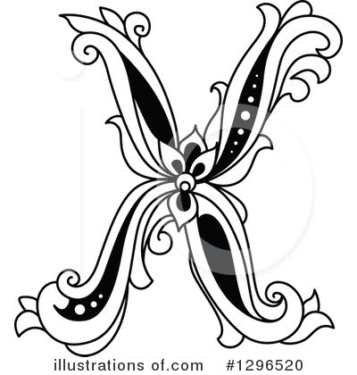Royalty-Free (RF) Floral Letter Clipart Illustration by Vector Tradition SM - Stock Sample #1296520