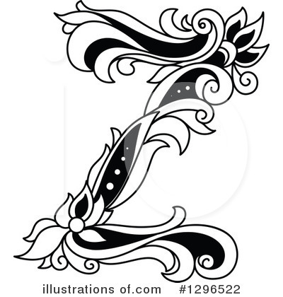 Royalty-Free (RF) Floral Letter Clipart Illustration by Vector Tradition SM - Stock Sample #1296522