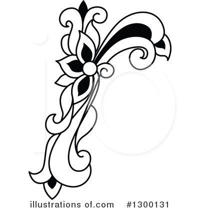 Royalty-Free (RF) Floral Letter Clipart Illustration by Vector Tradition SM - Stock Sample #1300131