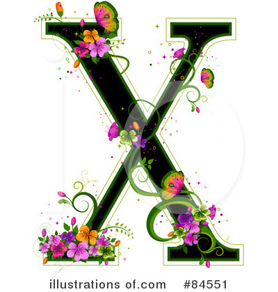 Floral Letter Clipart #84551 by BNP Design Studio