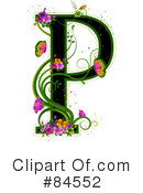 Floral Letter Clipart #84552 by BNP Design Studio