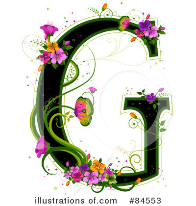 Floral Letter Clipart #84553 by BNP Design Studio