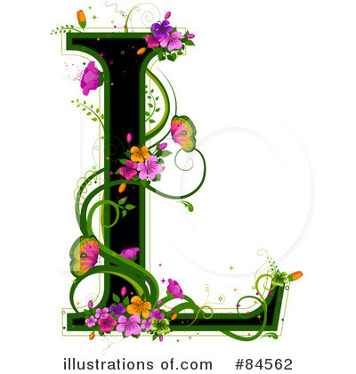 Floral Letter Clipart #84562 by BNP Design Studio