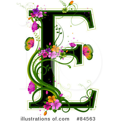 Floral Letter Clipart #84563 by BNP Design Studio