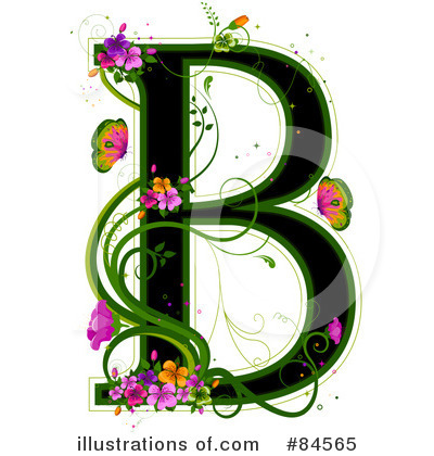 Floral Letter Clipart #84565 by BNP Design Studio