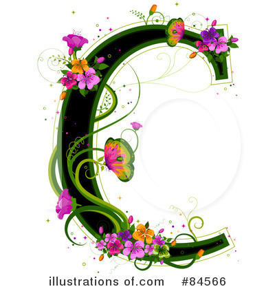 Floral Letter Clipart #84566 by BNP Design Studio