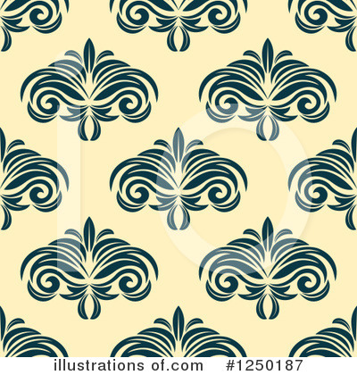 Royalty-Free (RF) Floral Pattern Clipart Illustration by Vector Tradition SM - Stock Sample #1250187