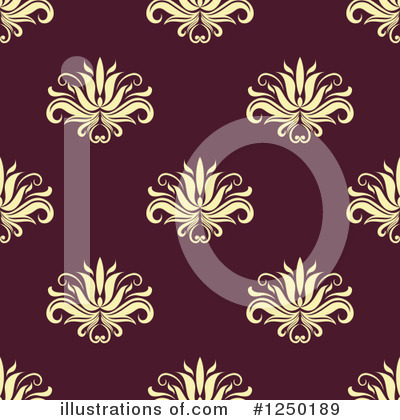 Royalty-Free (RF) Floral Pattern Clipart Illustration by Vector Tradition SM - Stock Sample #1250189