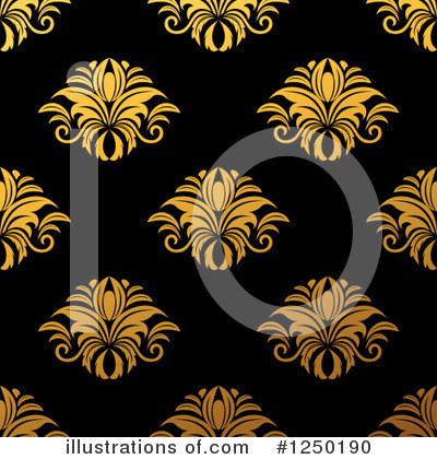 Royalty-Free (RF) Floral Pattern Clipart Illustration by Vector Tradition SM - Stock Sample #1250190